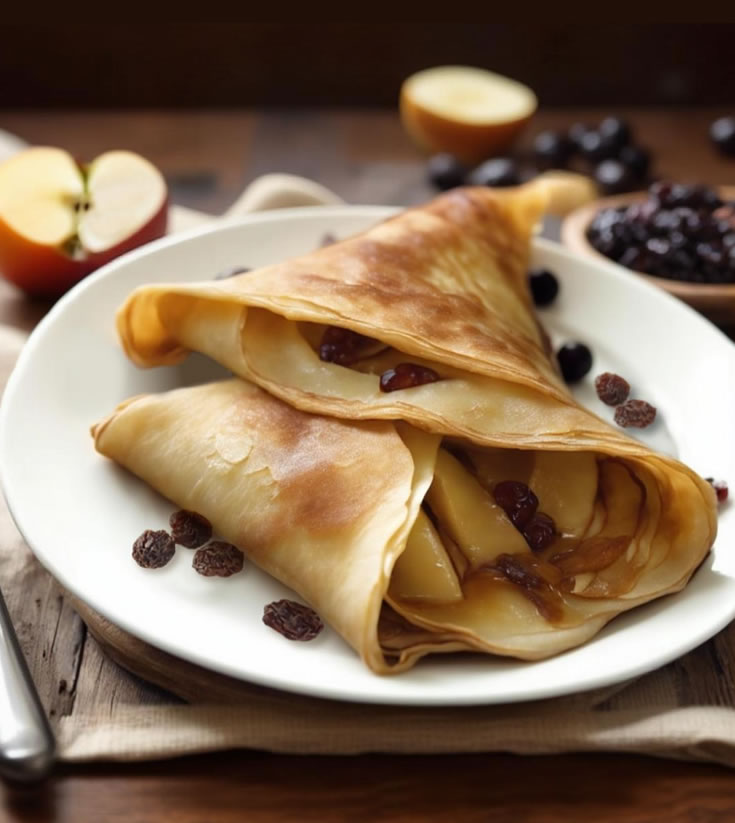 Crepe Sabor Maça com Canela